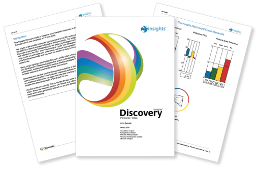 Insights Discovery Personal Profile – aufgefächertes Profilheft